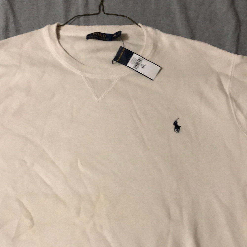 Ralph Lauren Ivory Cream XXL Sweatshirt New With Tags Smoke and Pet Free Home